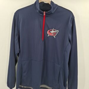 Columbus Blue Jackets NHL Official Licensed XXL Quarter Zip Pullover‎ Sweater